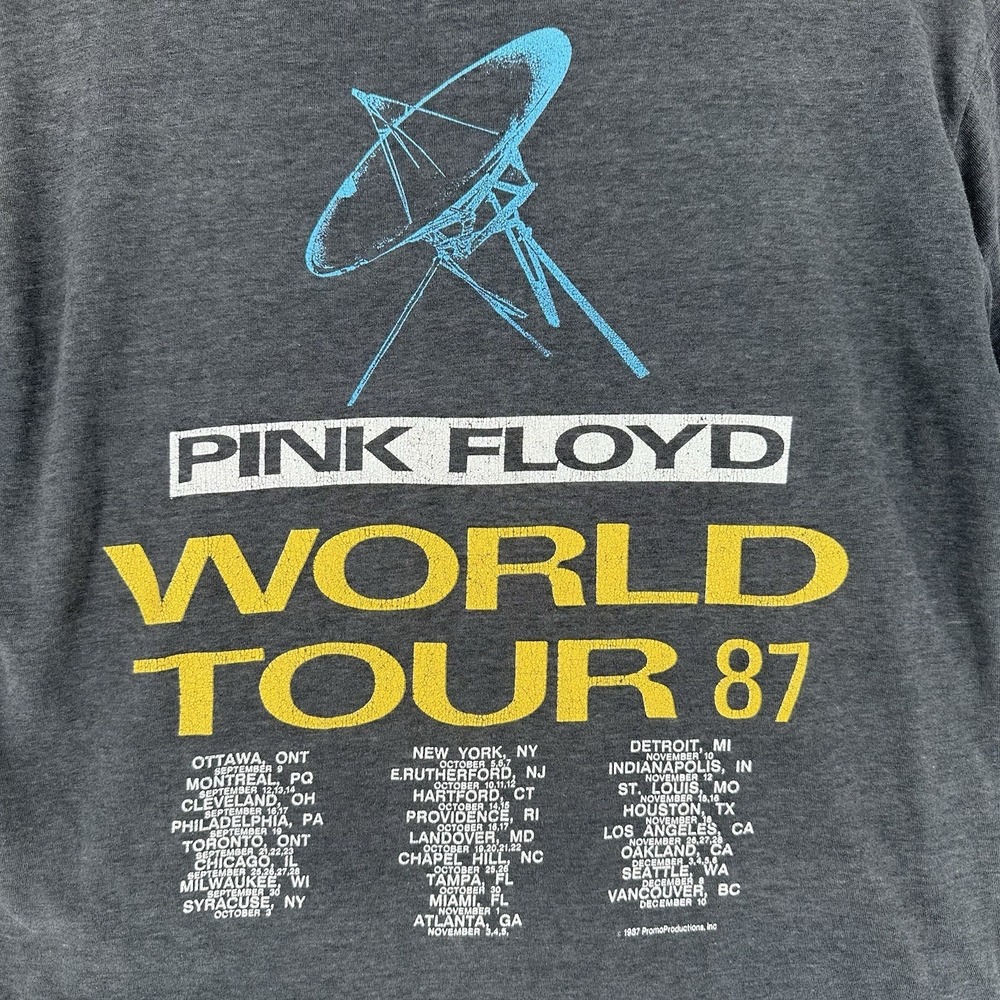 Vintage PINK FLOYD 1987 WORLD TOUR T Shirt A MOMENTARY LAPSE OF REASON Size L - Picture 7 of 12